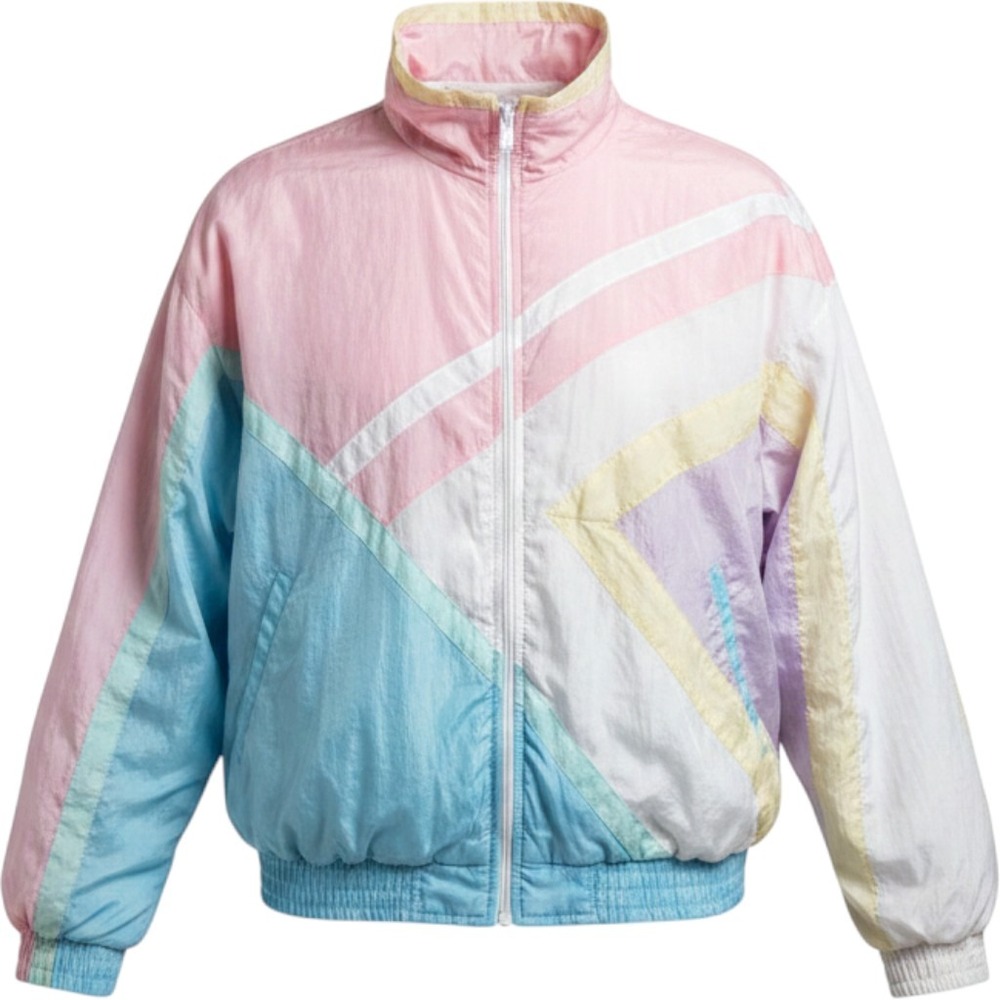 Vintage Lavon Pastel Colorblock Windbreaker Jacket Pink Blue 90s Retro Large